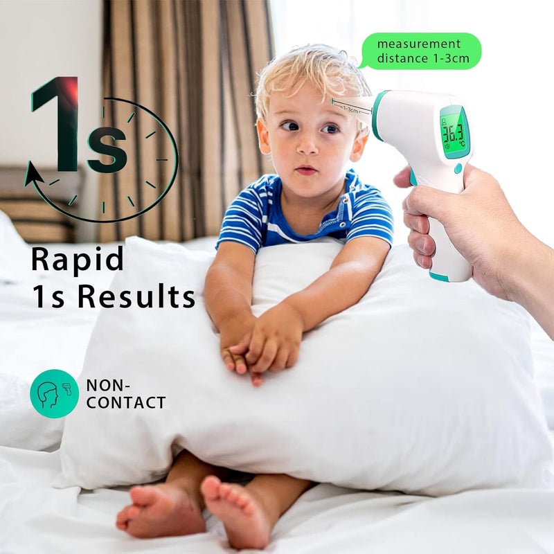 P PANACARE Non Contact Forehead Thermometer for Adults and Kids, Digital No-Touch Infrared Thermometer Temperature Gun for Baby ，3 Color Fever Alarm Accurate Reading 1s Fast Accurate Reading - Image 5
